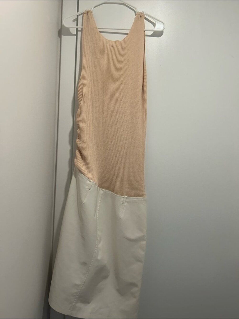 Vintage PRADA Archive Ruched Side Zip Knit Utility Dress IT 46 - Picture 3 of 15